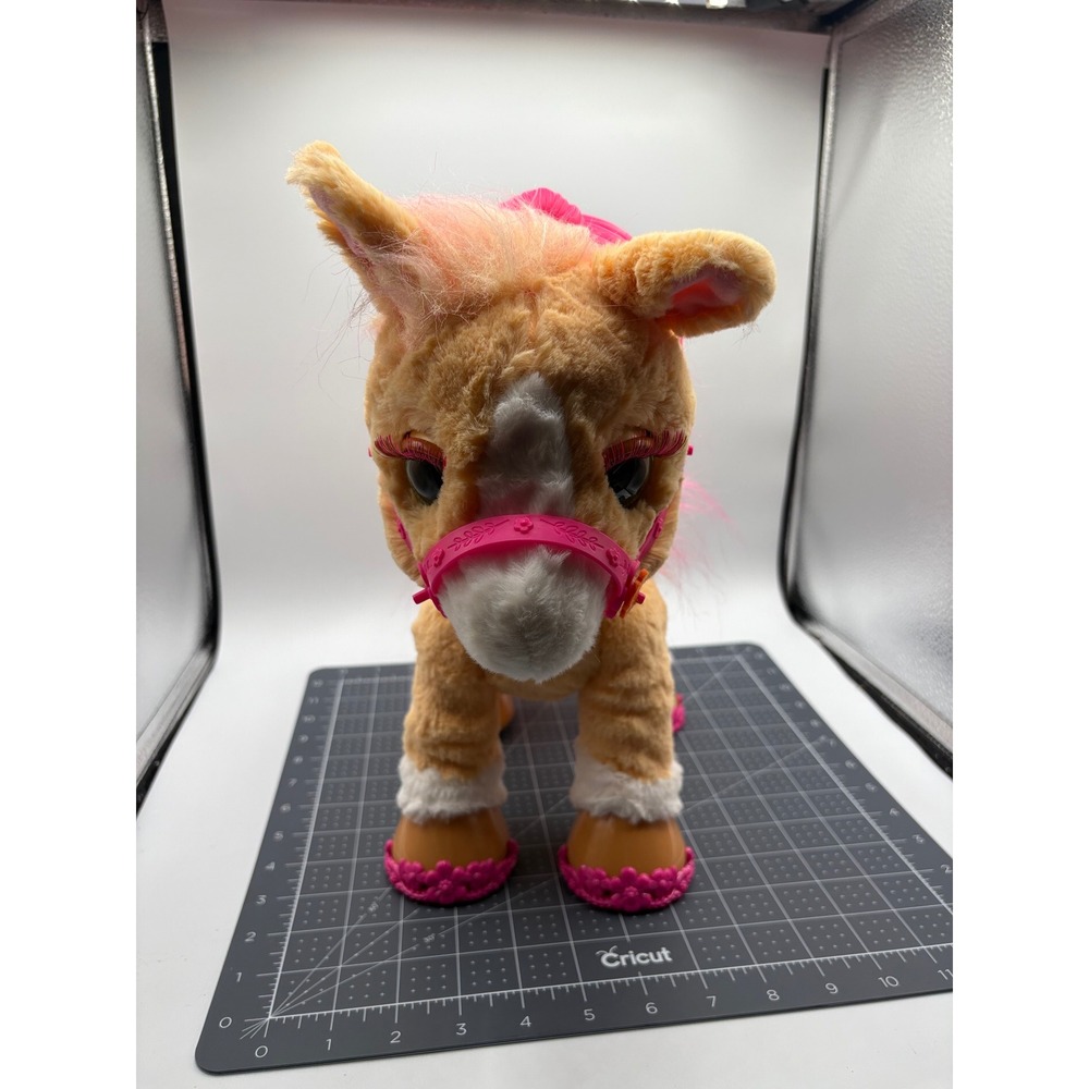 FurReal Friends Cinnamon My Stylin Pony Interactive Plush Tan Pink Horse Toy